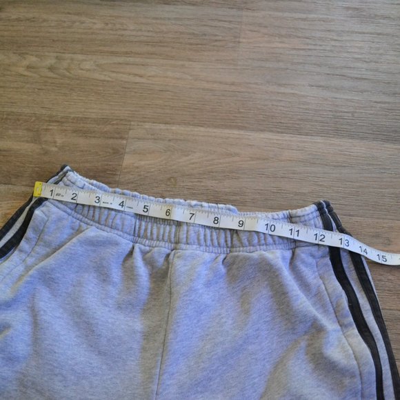 Adidas Women Essential Three Stripe Cotton Gray Jogger Sweatpants Size Small - Picture 5 of 6